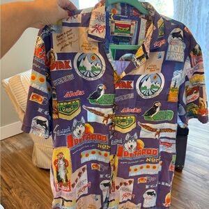 Vintage Banana Jack Honolulu Aloska Colorful Graphic Men's Shirt